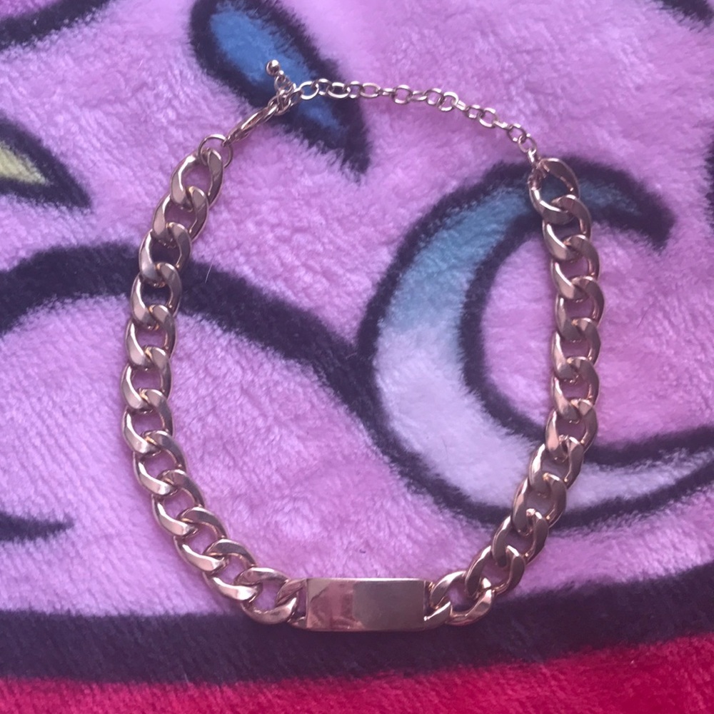 Gold chain ID necklace